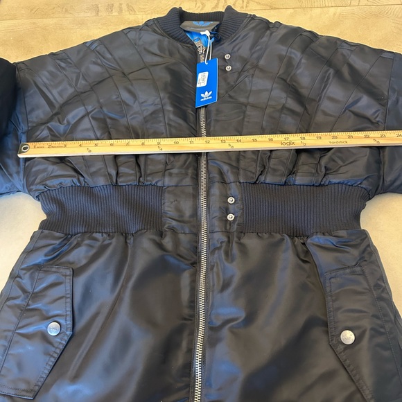Adidas Blue Version Women’s Black Santiago Long Coat Size Small - Picture 11 of 12